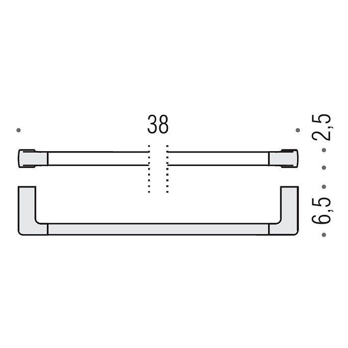 Colombo Lulu Полотенцедержатель 38 см, цвет: хром Colombo Lulu Полотенцедержатель 38 см, цвет: хром