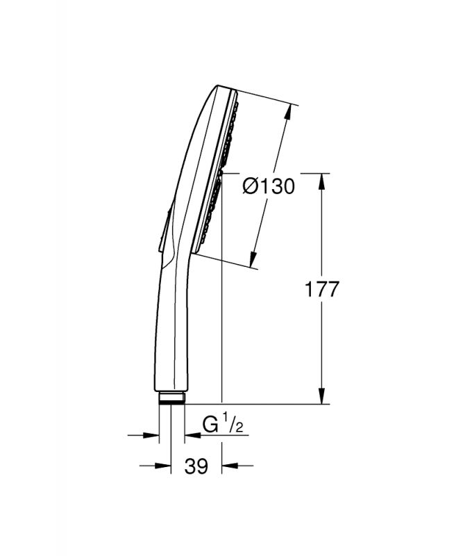 Ручной душ Grohe Rainshower SmartActive 130, 3 режима струи, холодный рассвет глянец (26574GL0) Ручной душ Grohe Rainshower SmartActive 130, 3 режима струи, холодный рассвет глянец (26574GL0)