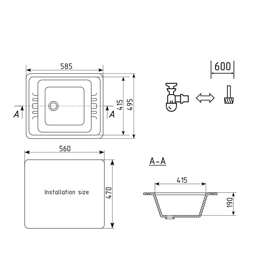 Кухонная мойка Ulgran U-204-307, терракот, артикул U-204-307