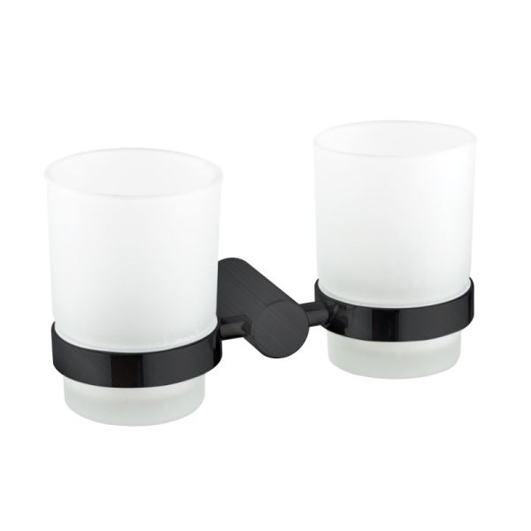 Стакан для ванной комнаты двойной Haiba HB8408-7, черный