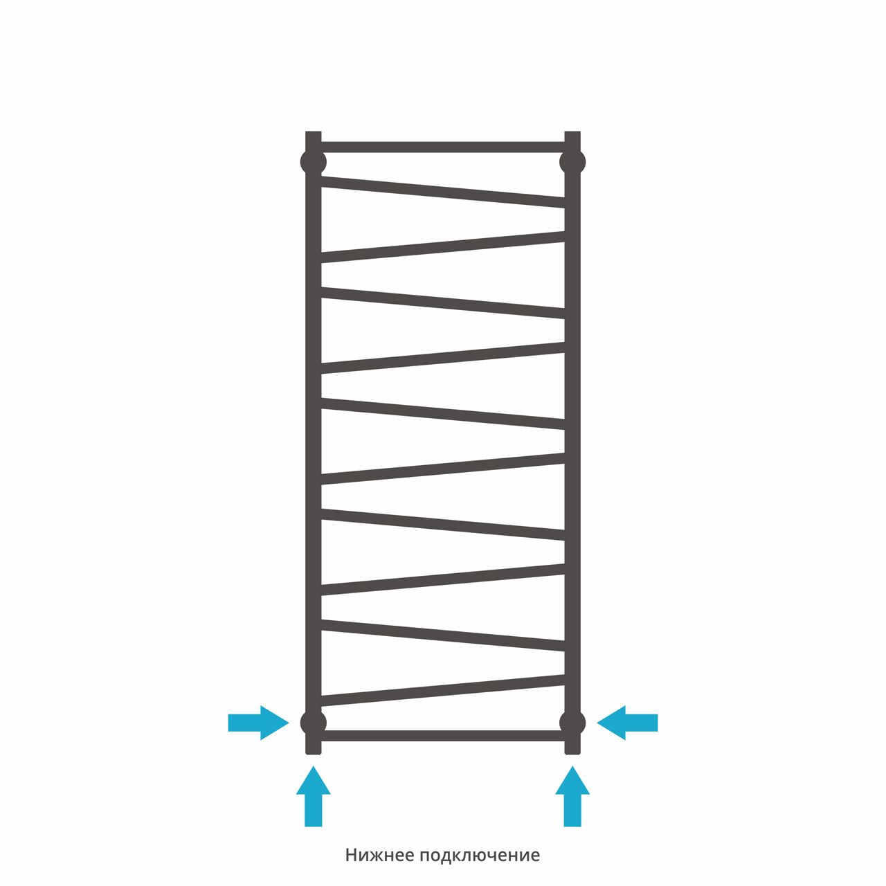 Полотенцесушитель водяной Сирокко 1200х500 (Состаренная ЛАТУНЬ)