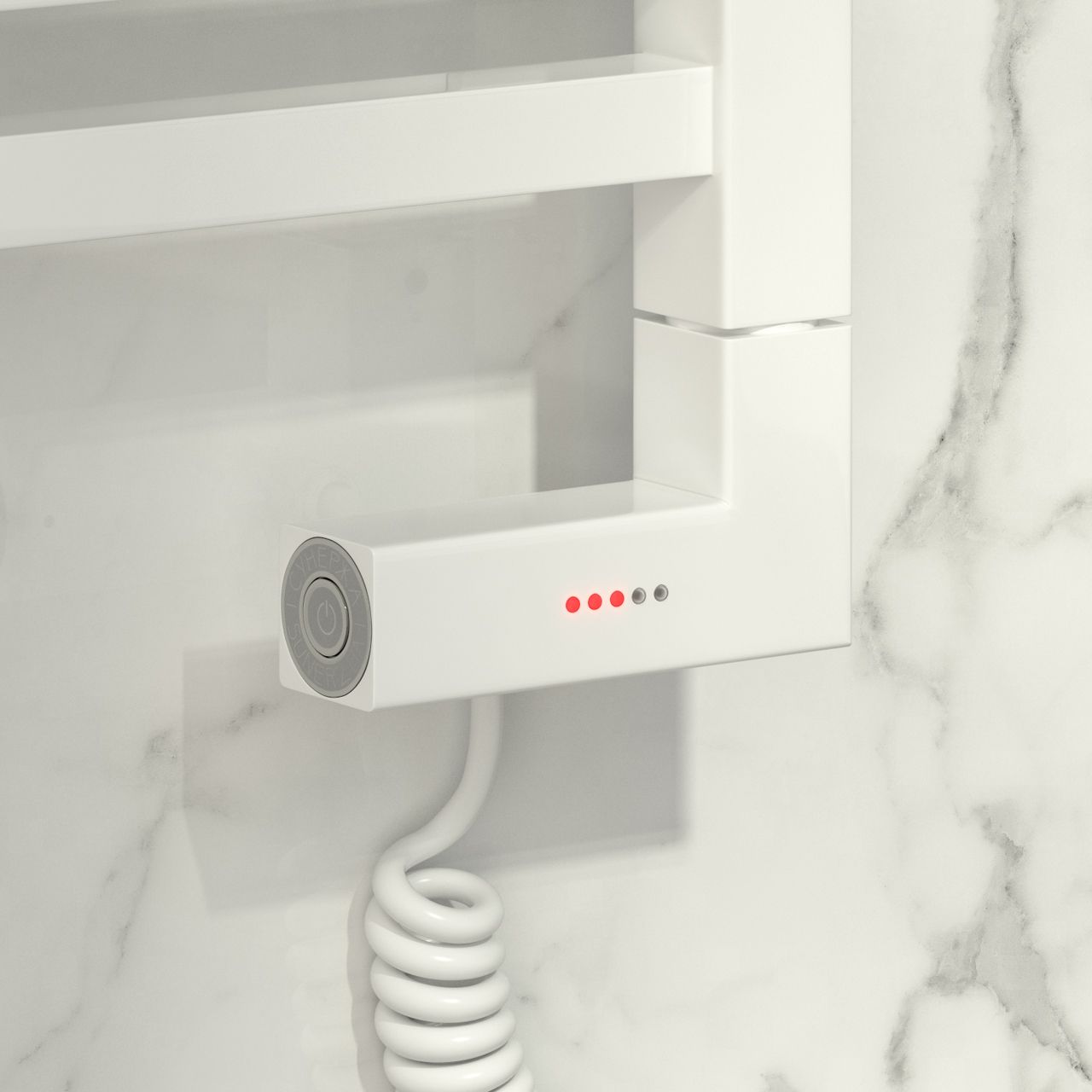 Полотенцесушитель электрический "ЦЕНТУРИОН 2.0" 600х500 / МЭМ правый (БЕЛЫЙ)