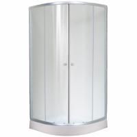 Душевой уголок Royal Bath 90х90 RB-EKO90HK-M с поддоном профиль Сатин стекло рифленое матовое