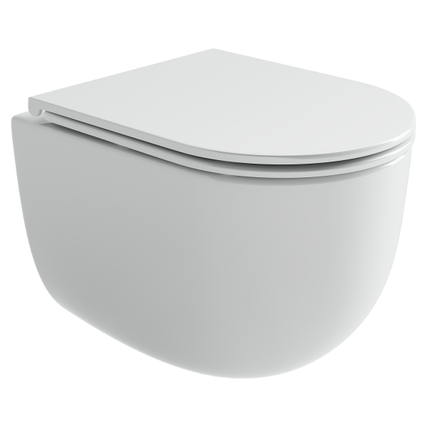 Унитаз подвесной Ceramicanova Вога (Voga) торнадо 3.0 сиденье микролифт белый CN4012T