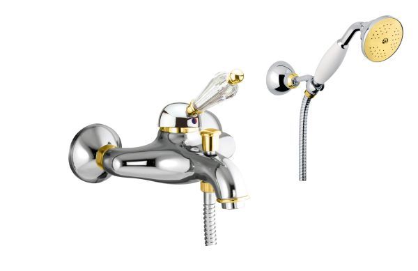 Смеситель для ванны Fiore IMPERIAL-SKY  (SWAROVSKI®) 82CO5104, хром/золото