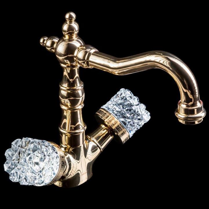 Смеситель для умывальника CRYSTAL золото Opadiris