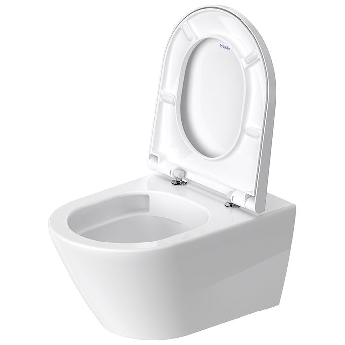 Сиденье для унитаза, Duravit, D-Neo, с крышкой, ширина, мм-376, глубина, мм-441, с плавным опусканием, материал шарниров-нержавеющая сталь, цвет шарниров-нержавеющая сталь, материал сиденья-дюропласт, цвет-белый, артикул 0021690000