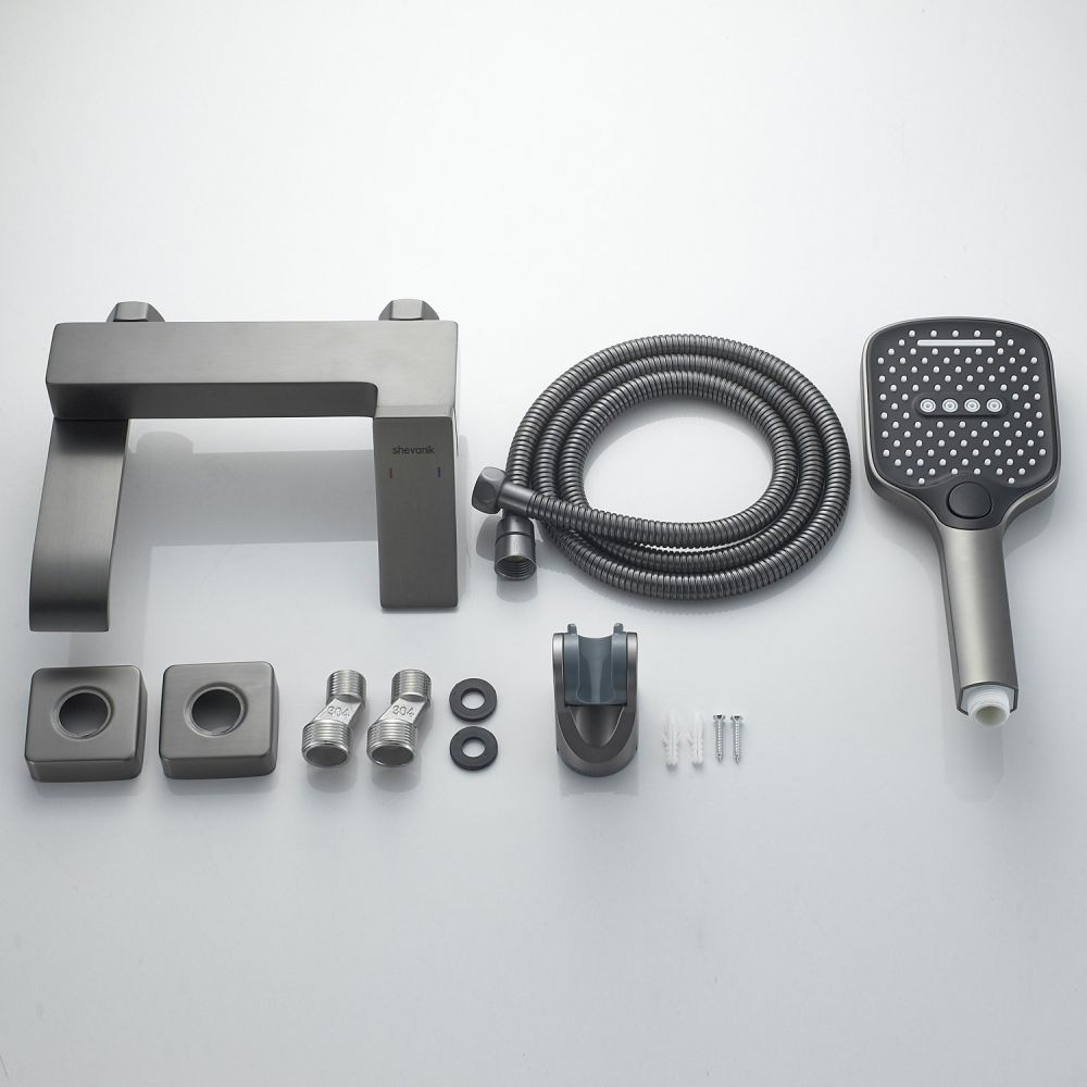 Смеситель для ванны Shevanik S4002T, оружейная сталь, артикул S4002T