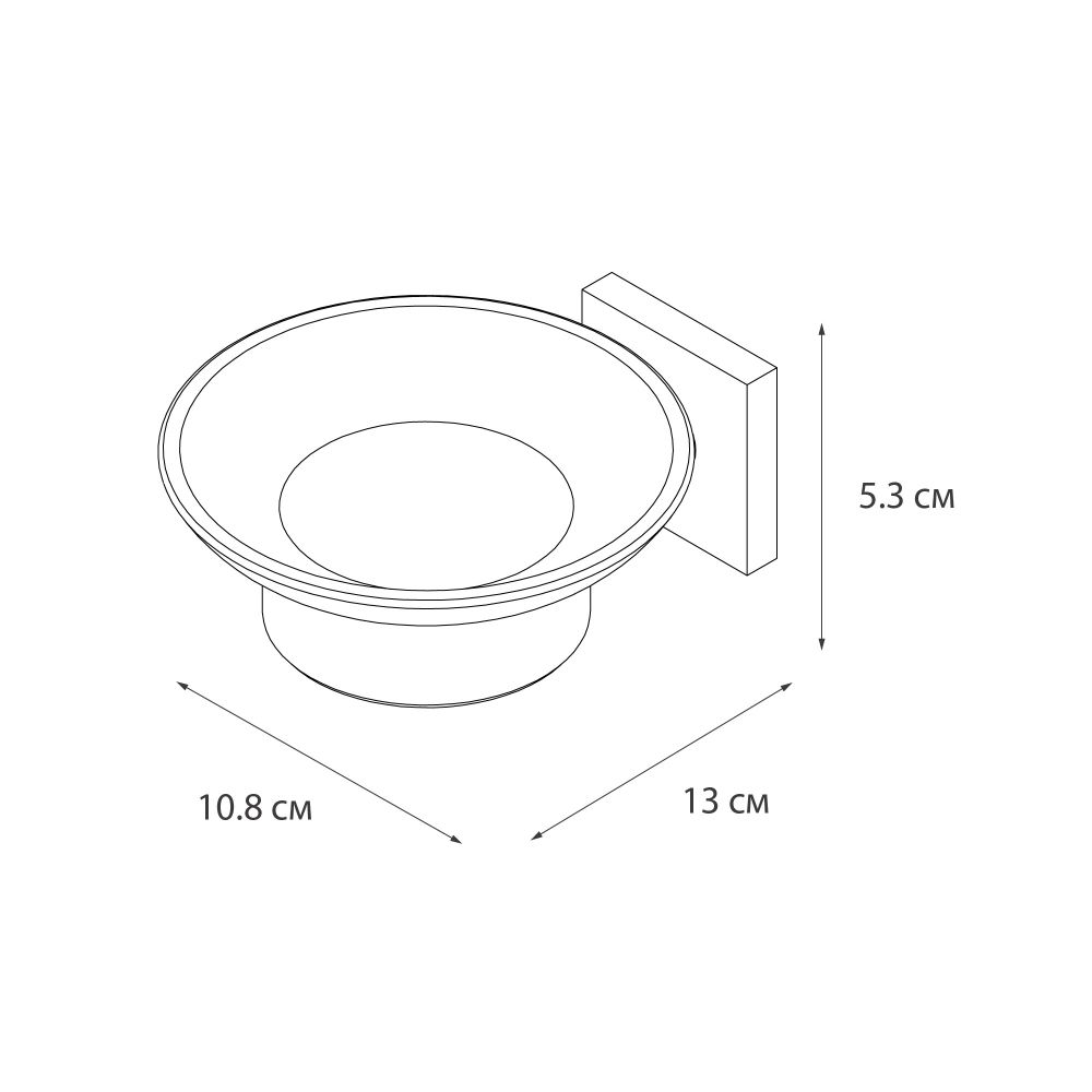 Мыльница FIXSEN LUX CHROME FX-15008, хром, артикул FX-15008