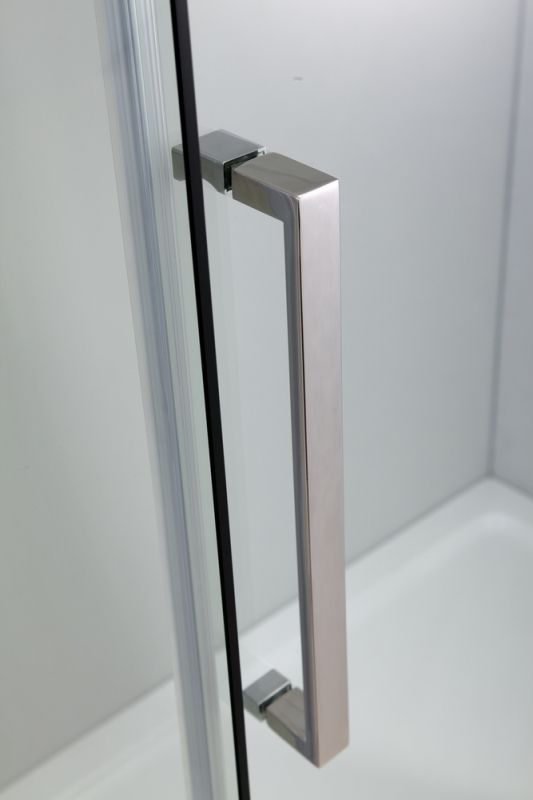 Душевой уголок Black&White Stellar Wind S508 прямоугольный профиль Серебристый хром стекло прозрачное