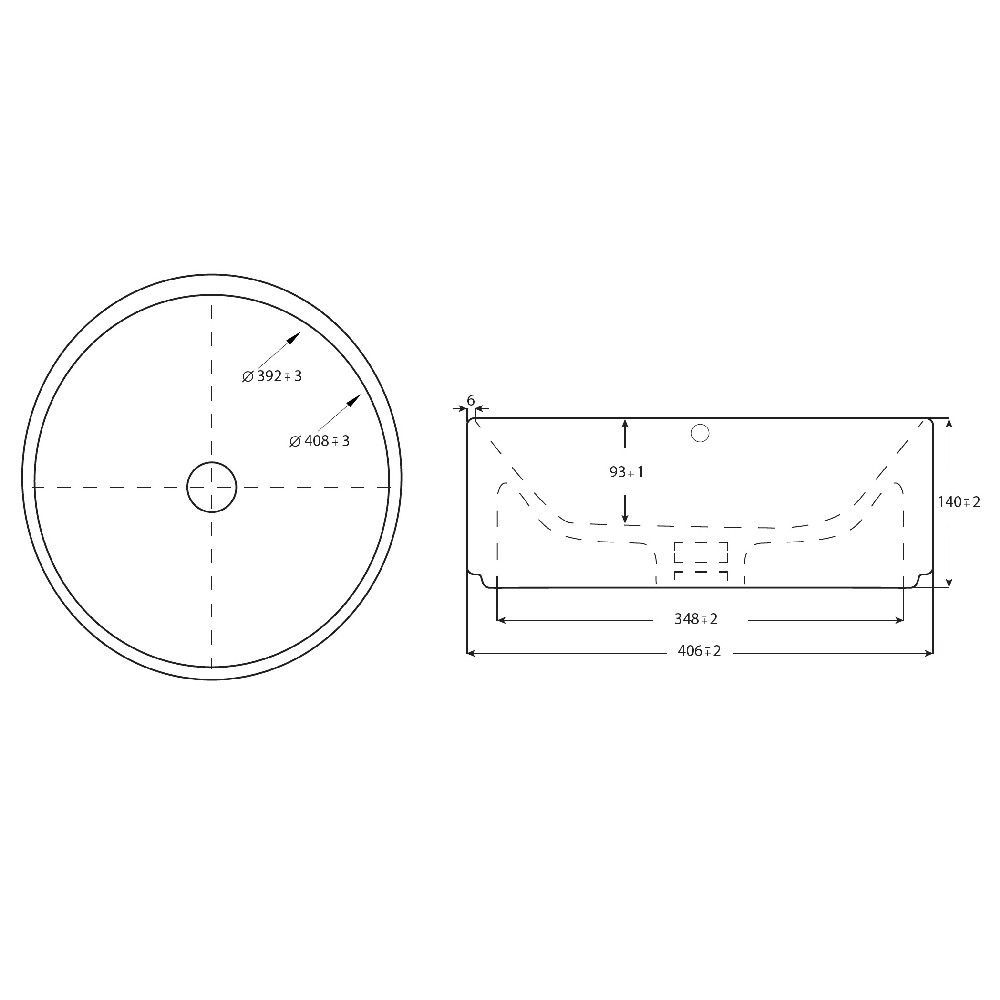 Умывальник GURAL Nova D=40 накладной Умывальник GURAL Nova D=40 накладной