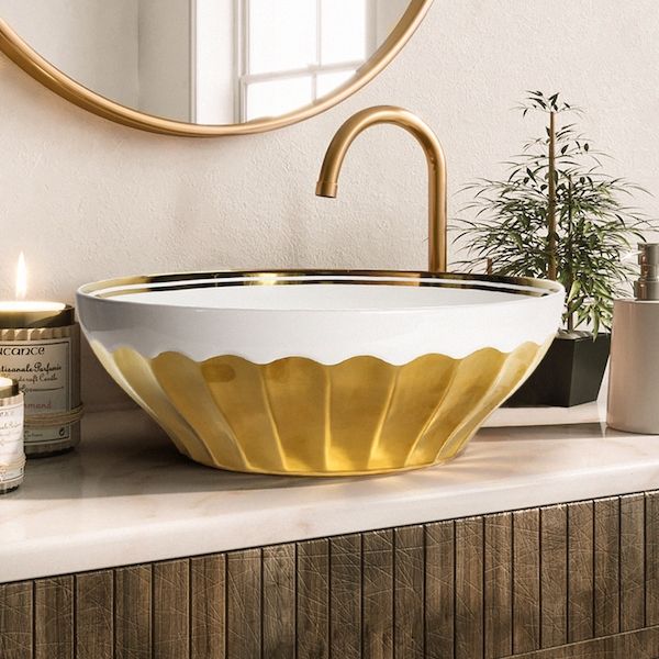 Раковина Melana 40 MLN-T4022-G28 Золото