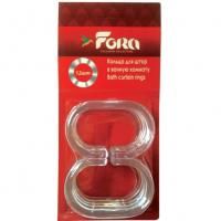 Кольца для штор "С" пластиковые, прозрачные FORA (Фора)