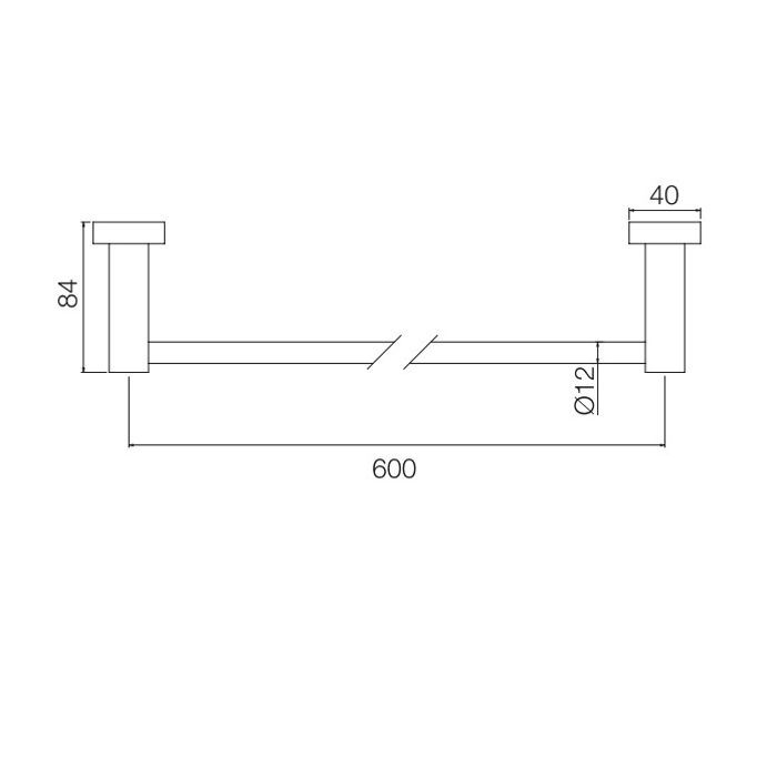Fima Carlo Frattini Rotola Полотенцедержатель 600 мм., цвет: чёрный матовый Fima Carlo Frattini Rotola Полотенцедержатель 600 мм., цвет: чёрный матовый