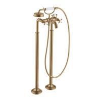 Axor Montreux Смеситель для ванны (2 ручки) с душевым комплектом, на 2х ножках - напольный, цвет: шлифованная бронза Axor Montreux Смеситель для ванны (2 ручки) с душевым комплектом, на 2х ножках - напольный, цвет: шлифованная бронза