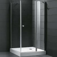 Душевой уголок Cezares TRIUMPH-D-AH-1-100/90-P-Cr-R профиль Хром стекло рифленое