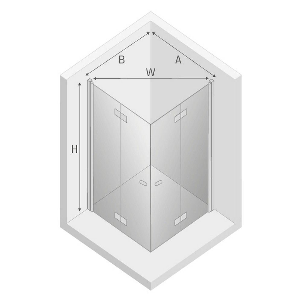 Душевое ограждение NEW TRENDY NEW SOLEO BLACK складные 2D 80x80x195 D-0234A/D-0238A (черный)