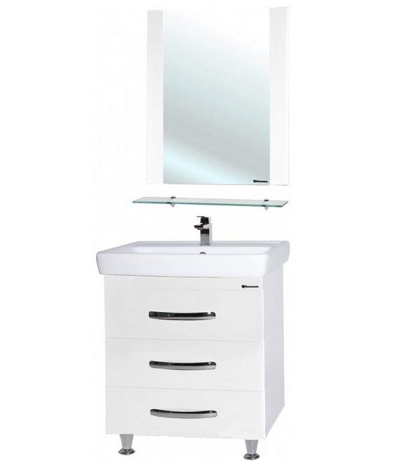 Зеркало Bellezza Рокко 70 4613711030011 с полкой Белое