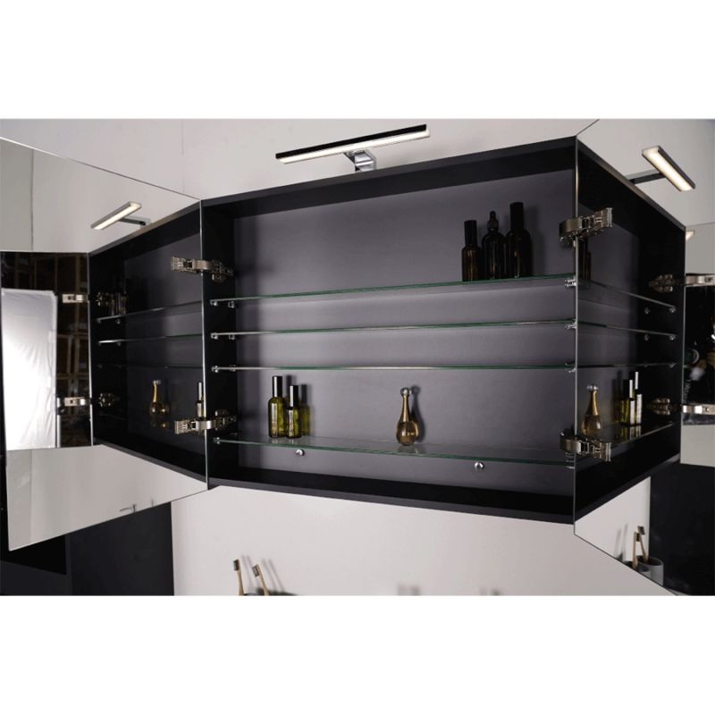 Зеркальный шкаф Orans 100 BC-4023-1000 с подсветкой Бархатистый черный