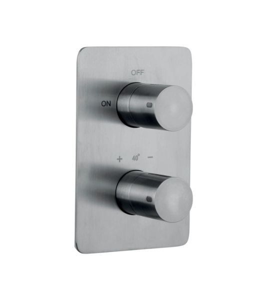 Emmevi Filoinox, однорычажный встраиваемый термостатический смеситель для душа с дивертером, на 3 выхода, из нержавеющей стали