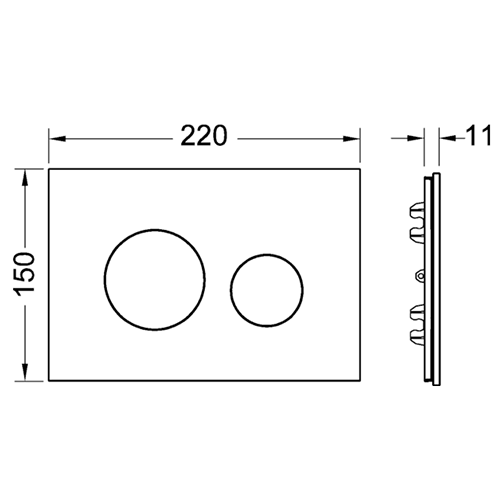 Лицевая панель TECEloop, стекло белое