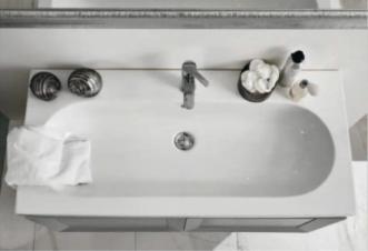 EBAN Pink 121, раковина керамическая,  121*46,5, форма: большой овал, с 1 отв., цвет: белый