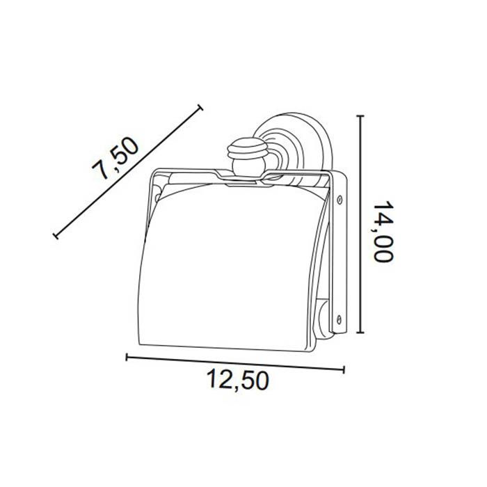ALL.PE Hotel держатель для туалетной бумаги с крышкой, хром ALL.PE Hotel держатель для туалетной бумаги с крышкой, хром