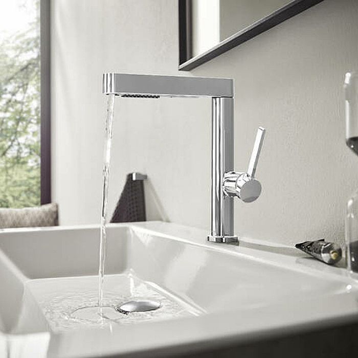 Смеситель для раковины, Hansgrohe, Finoris, тип открывания воды-однорычажный, тип регулирования воды-керамический картридж, монтаж-на раковину/столешницу, отверстия для монтажа-1, высота, мм-258, вынос излива, мм-191, донный клапан-есть, тип подводки-гибк Смеситель для раковины, Hansgrohe, Finoris, тип открывания воды-однорычажный, тип регулирования воды-керамический картридж, монтаж-на раковину/столешницу, отверстия для монтажа-1, высота, мм-258, вынос излива, мм-191, донный клапан-есть, тип подводки-гибк