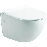 подвесные унитазы Vincea Унитаз подвесной Globo VT1-14S безободковый, цвет белый, ультратонкое сиденье soft-close,