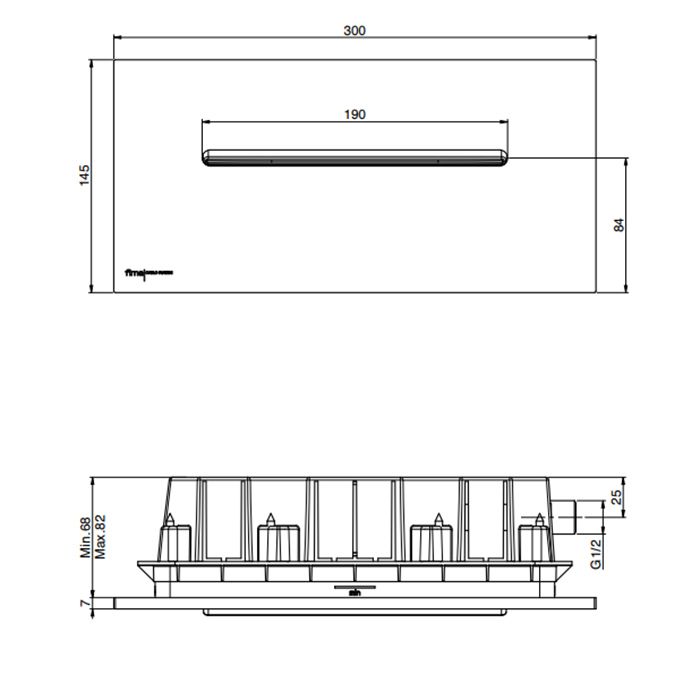 FIMA|Carlo Frattini Wellness Каскад встраиваемый в стену, цвет хром
