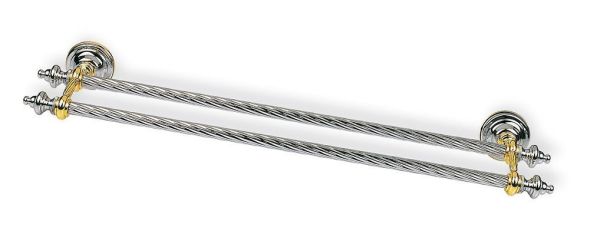 Stil Haus Giunone, полотенцедержатель двойной, цвет хром - золото