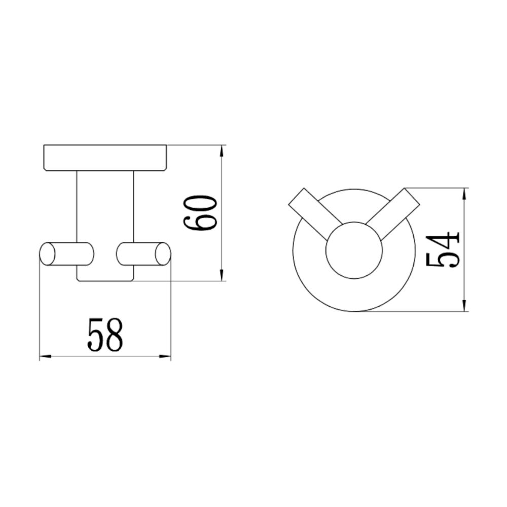 Крючок для ванной комнаты Savol S-005654, сатин, артикул S-005654