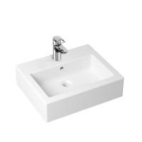Комплект 2 в 1 Lavinia Boho Bathroom Sink 21510419, накладная фарфоровая раковина 50.5 см, смеситель с донным клапаном
