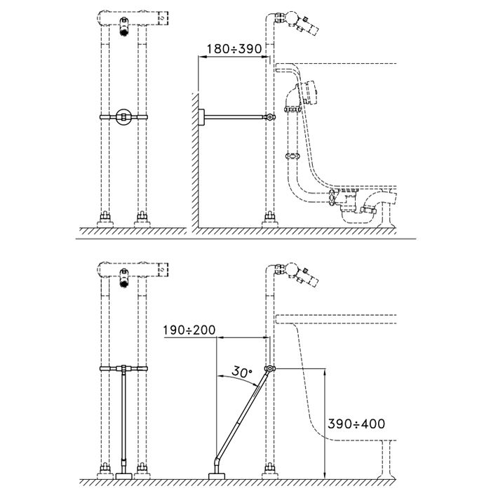 Stella 130 Труба напольного смесителя для ванны 276, цвет: хром