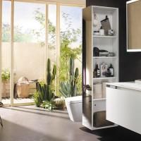 BURGBAD Yso Шкаф высокий зеркальный  1760х430х320 мм. 3 двери, 1 полка, 4 крючка. петли слева, цвет белый матовый BURGBAD Yso Шкаф высокий зеркальный  1760х430х320 мм. 3 двери, 1 полка, 4 крючка. петли слева, цвет белый матовый