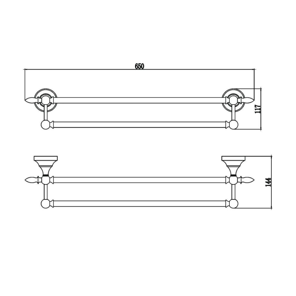 Полотенцедержатель Savol S-06848A, хром