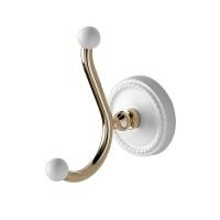 Devon DOROTHY вешалка-крючок настенный, держатель цвет: золото светлое/белый