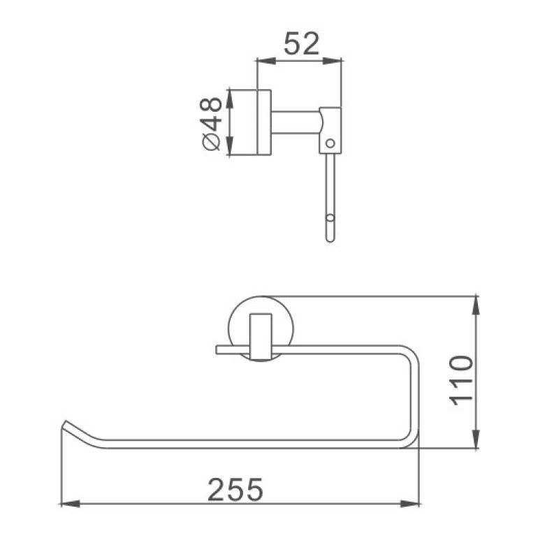 Полотенцедержатель Haiba HB1703-2, хром
