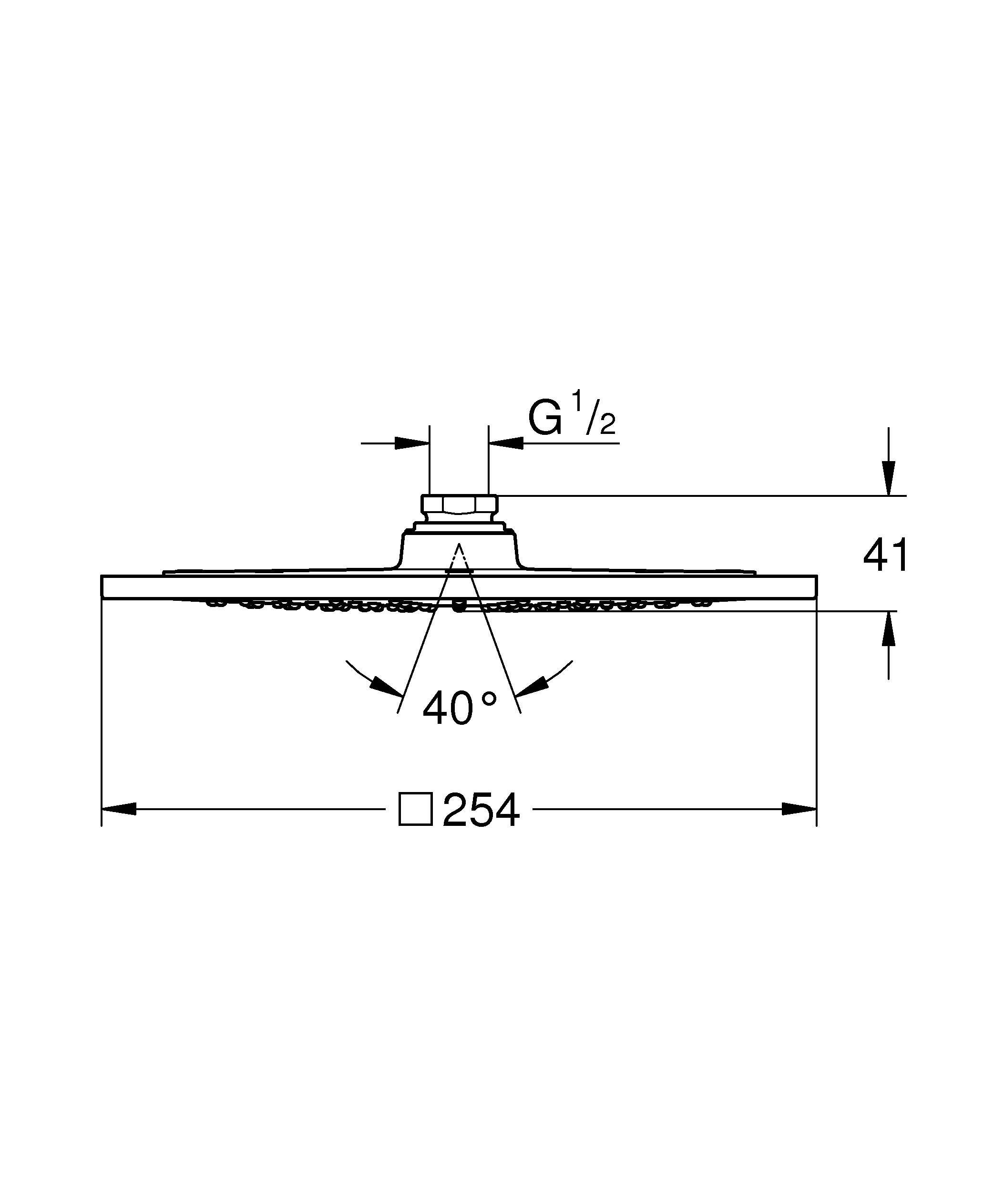 Верхний душ GROHE Rainshower F-Series, 1 режим, хром (27285000)