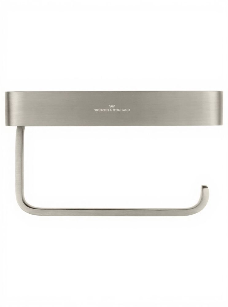 Держатель для туалетной бумаги с полкой WONZON & WOGHAND GRAFFITY, Брашированный никель (9366-BN)