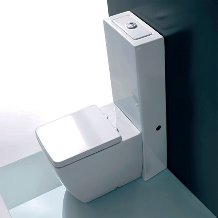 KERASAN бачок напольный UNICA, белый, с механизмом слива GEBERITхром