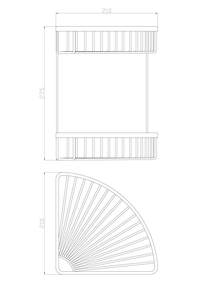 Полка для ванной 2-х ярусная WONZON & WOGHAND, Хром (WW-4128-CR)
