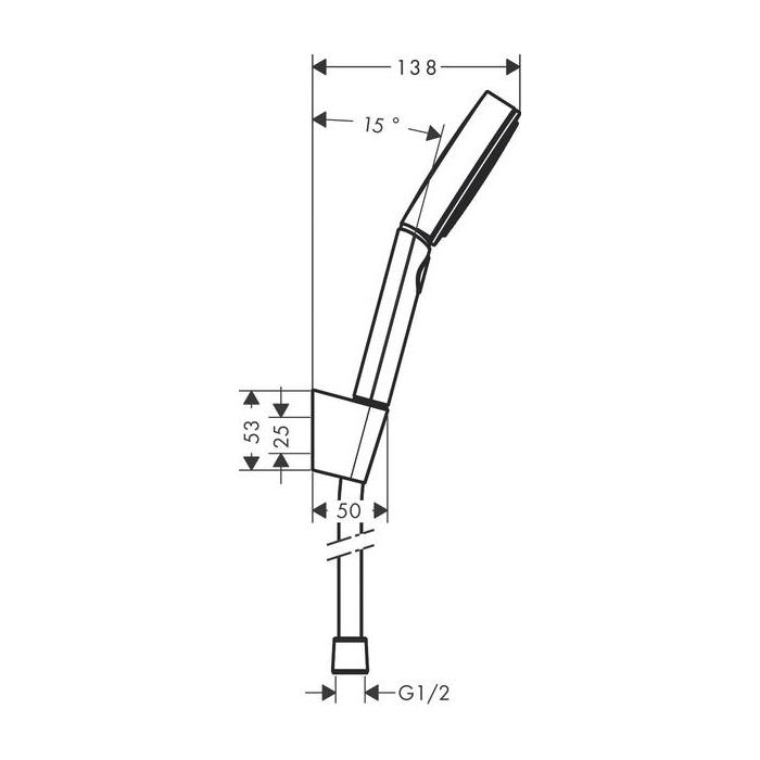 HANSGROHE PULSIFY Душевой набор с держателем 105 3jet Relaxation, шланг 1250 мм., цвет хром HANSGROHE PULSIFY Душевой набор с держателем 105 3jet Relaxation, шланг 1250 мм., цвет хром