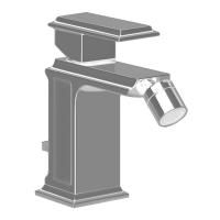 Gessi Eleganza Смеситель для биде на 1 отверстие, с донным клапаном, цвет: Finox