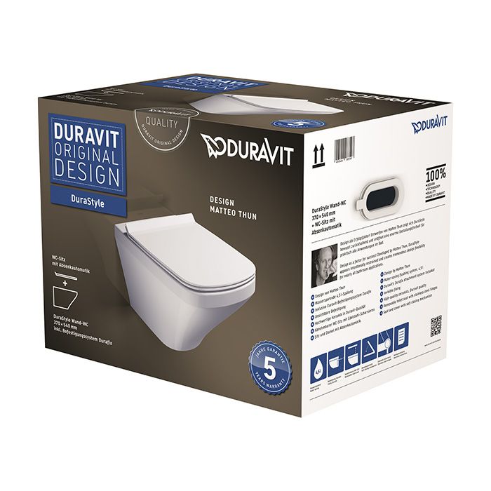 Duravit DuraStyle Комплект: унитаз подвесной 540х370 мм, 255209 + сиденье с микролифтом 006379, цвет белый ЦЕНА)