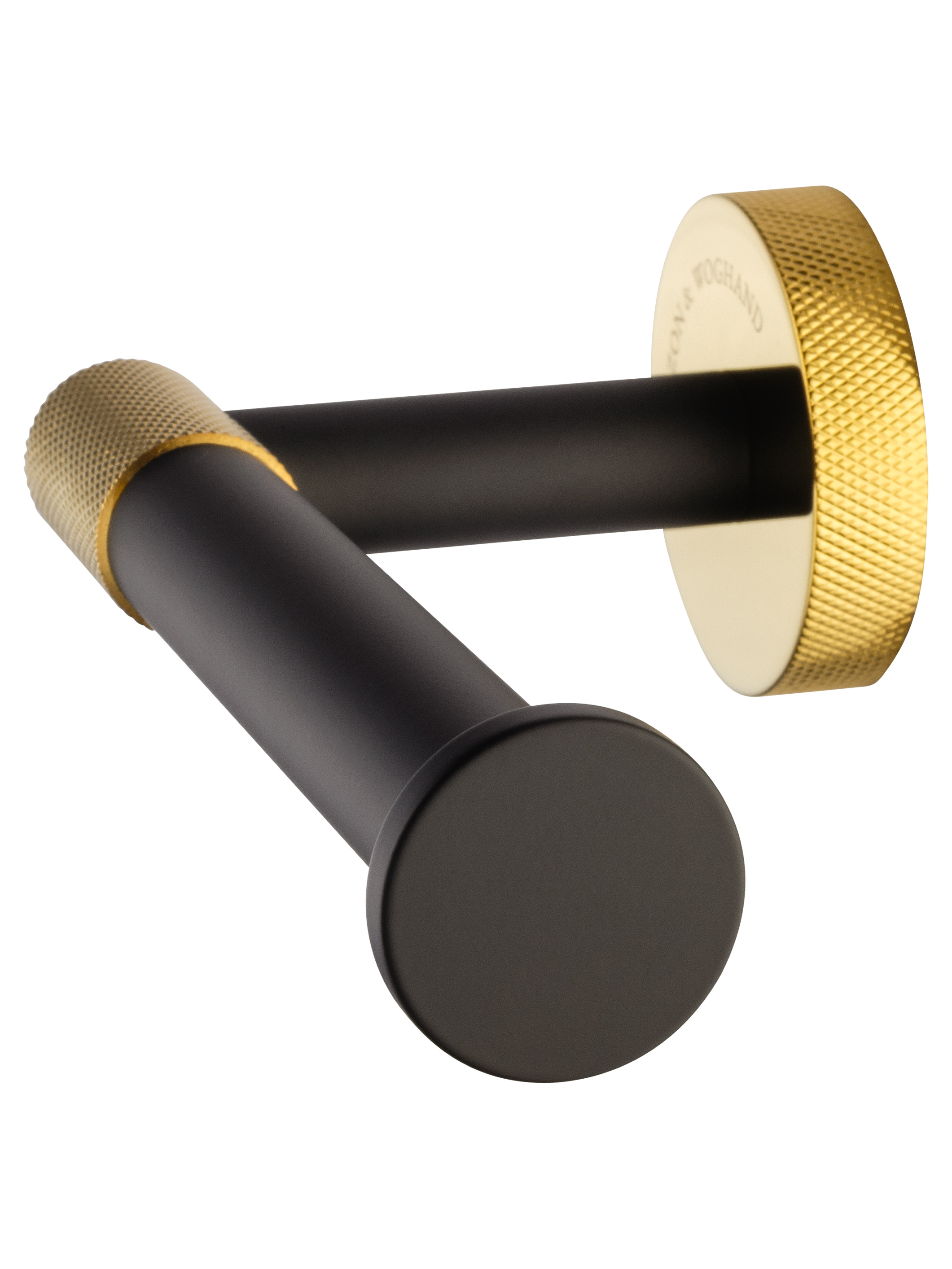 Держатель для туалетной бумаги без крышки WONZON & WOGHAND MAJESTIC, Черный/Золото (WW-9216)