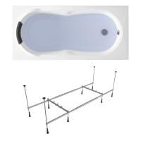 Комплект 3 в 1 Lavinia Boho Easter Pro S1-3706006P, акриловая ванна 160x70 см, усиленный металлический каркас с монтажным набором, мягкий силиконовый подголовник
