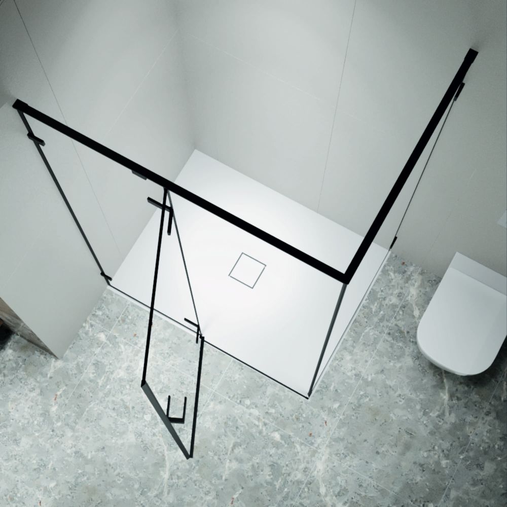 Душевой уголок с распашной дверью на петлях - RGW SV-040B (Прозрачное, 1000x900)