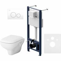 Комплект унитаза с инсталляцией AM.PM Like FlashClean IS49001.801700 с сиденьем Микролифт и клавишей смыва Белый Комплект унитаза с инсталляцией AM.PM Like FlashClean IS49001.801700 с сиденьем Микролифт и клавишей смыва Белый