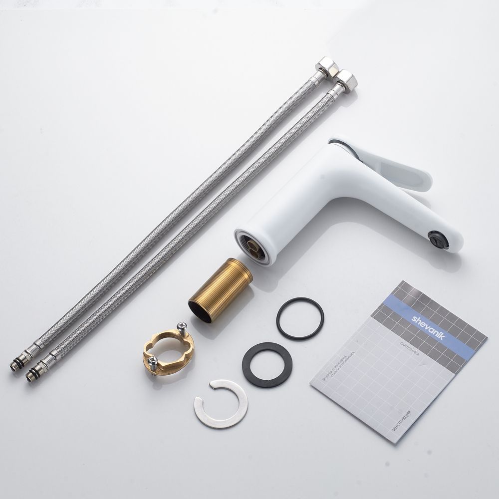 Смеситель для раковины Shevanik S4701C, белый